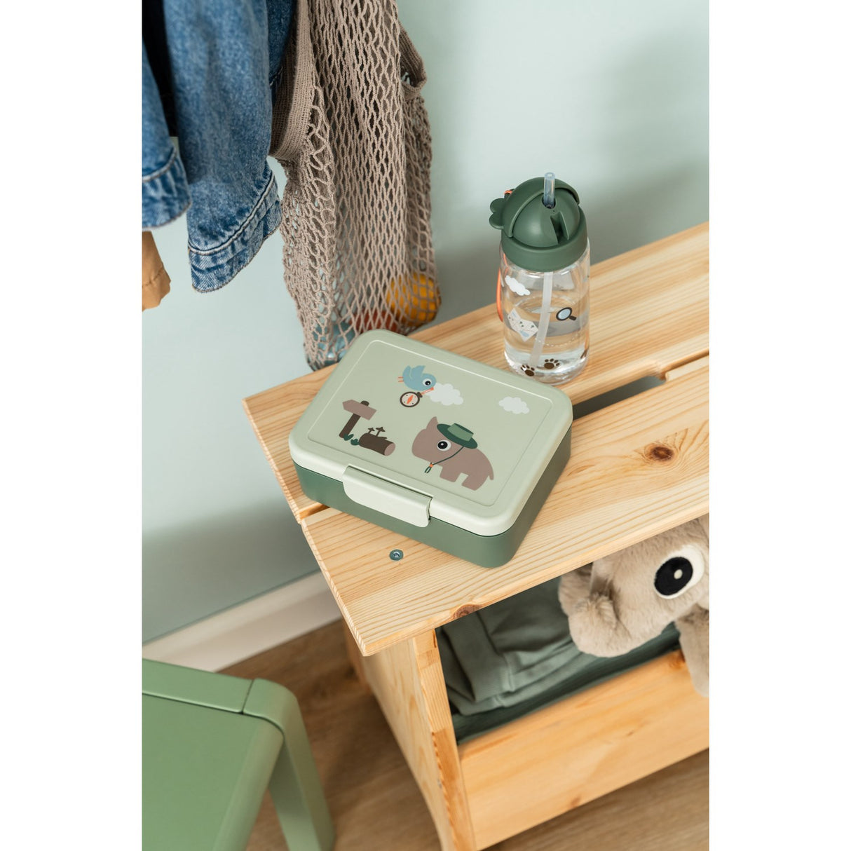 DonebyDeer Green Tiny Trails Lunch Eske Med Divider