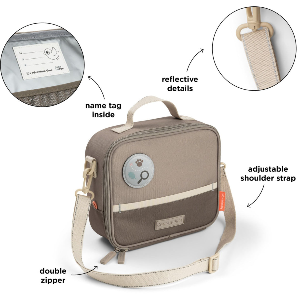 DonebyDeer Sand Tiny Trails Insulated Lunch Veske