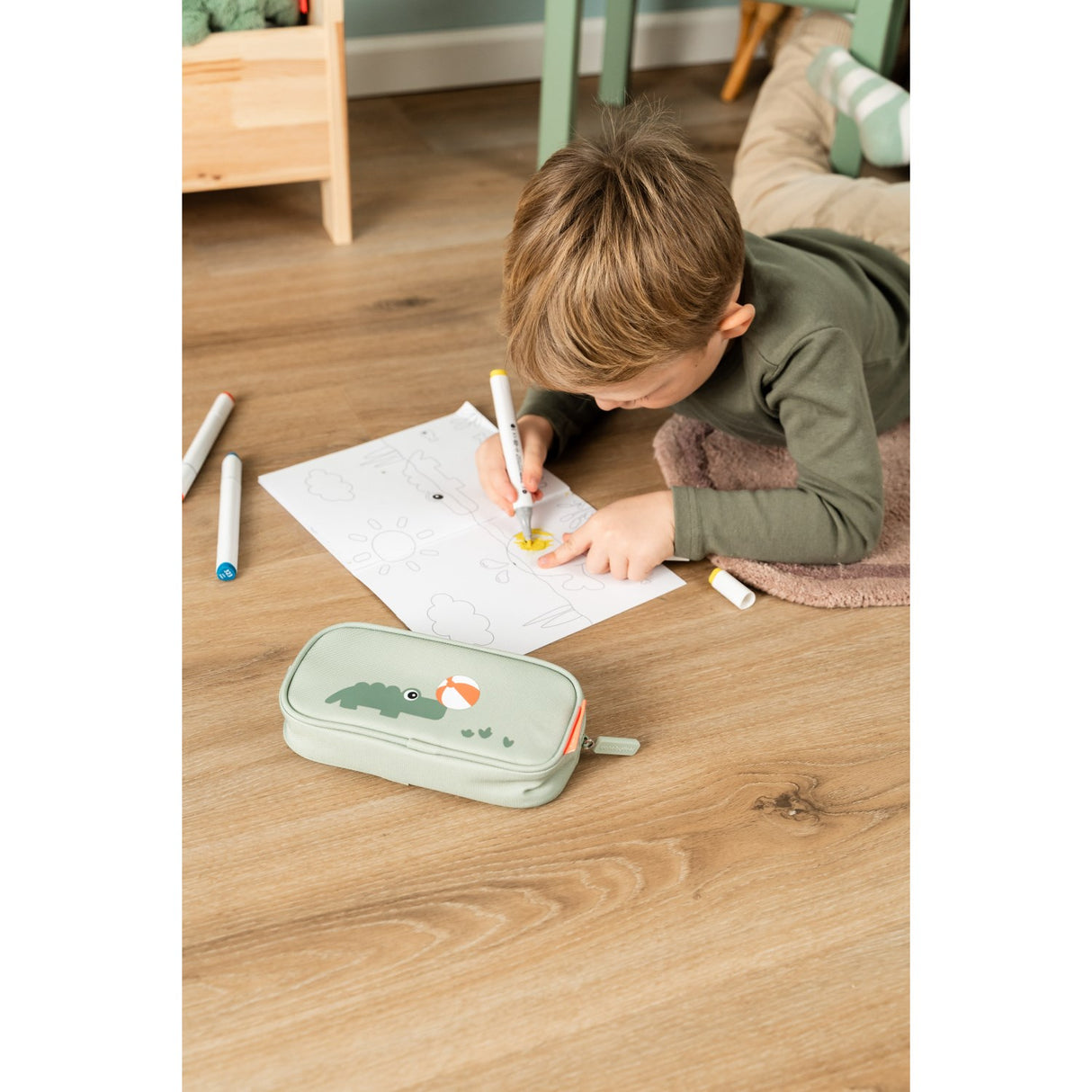 DonebyDeer Green Playground Pencil Case