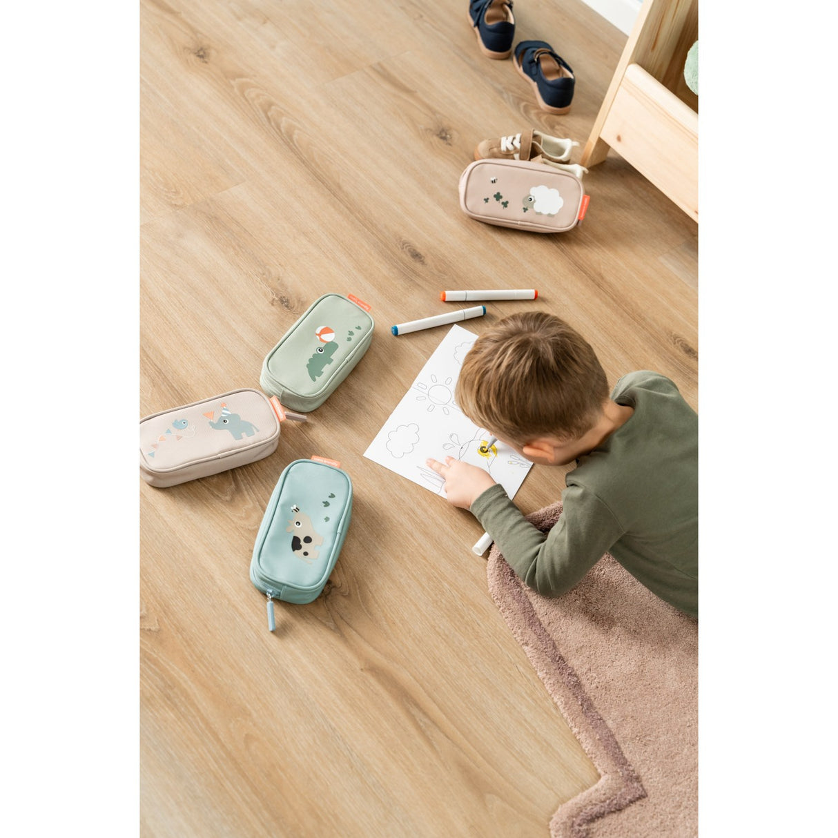 DonebyDeer Green Playground Pencil Case