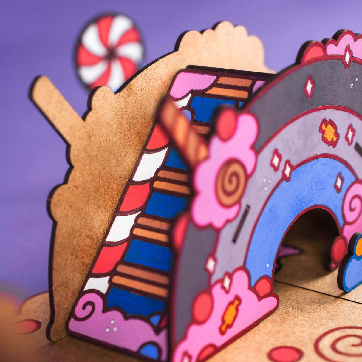Crateit Unicorn Wooden Leketøy Candy Land