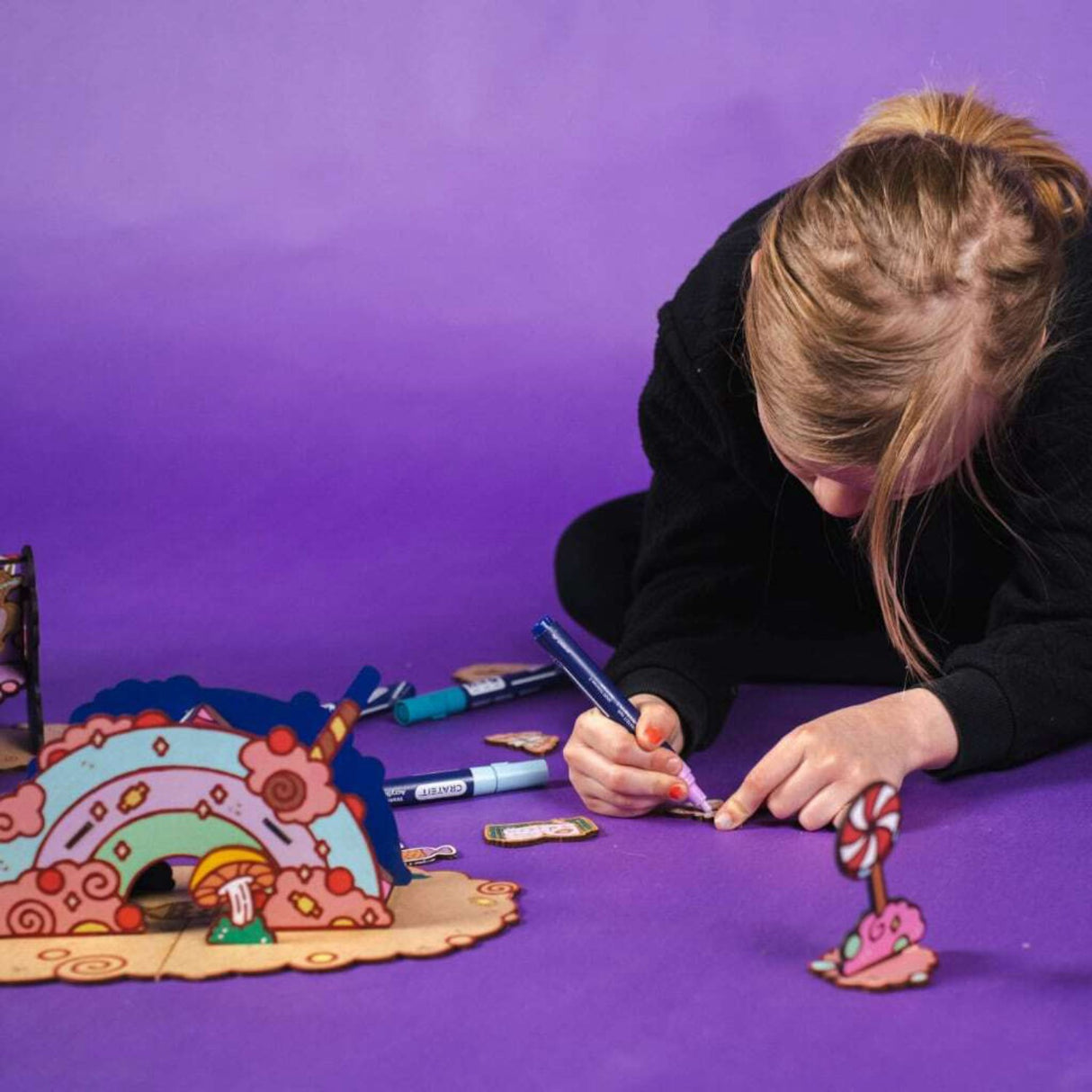 Crateit Unicorn Wooden Leketøy Candy Land