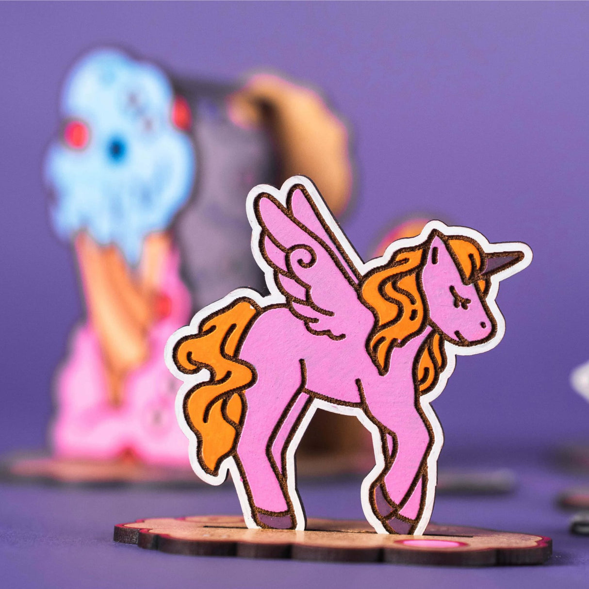 Crateit Unicorn Wooden Leketøy Candy Land