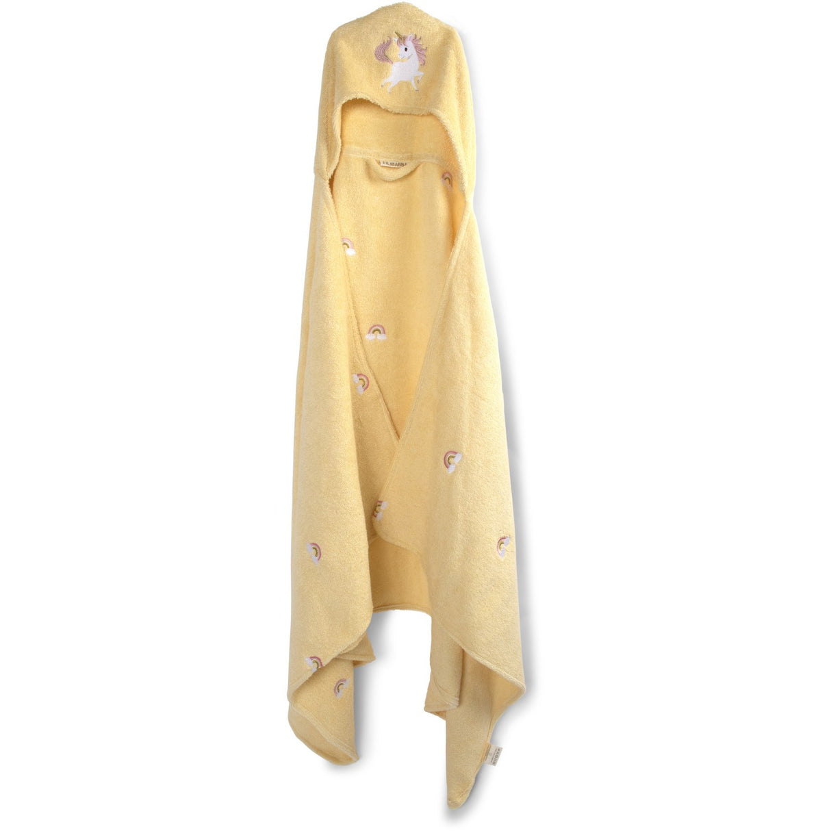 FILIBABBA Unicorn Shores Broderet Badehåndklæde Med Hette GOTS