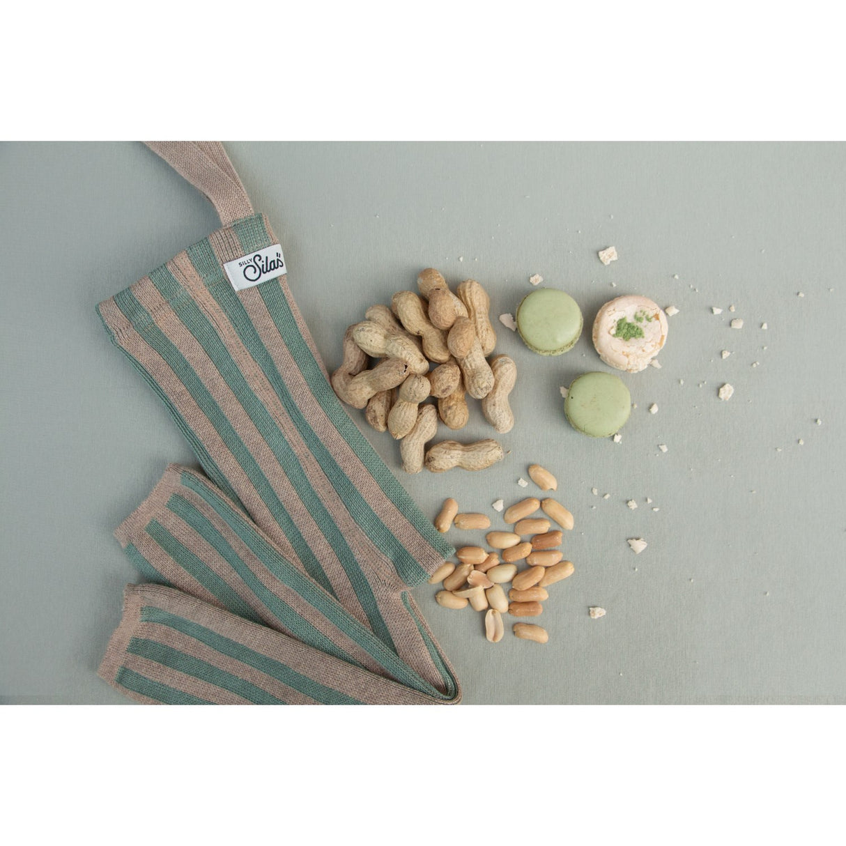 Silly Silas Matcha X Peanut Striped Footless Strømpebukser Special Edition