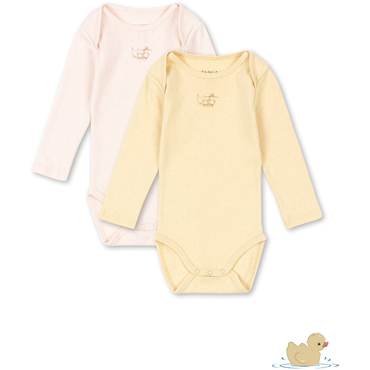 Konges Sløjd Banana Crepe/Creole Pink Fanga Perla 2 Pakke Ls Body Ocs