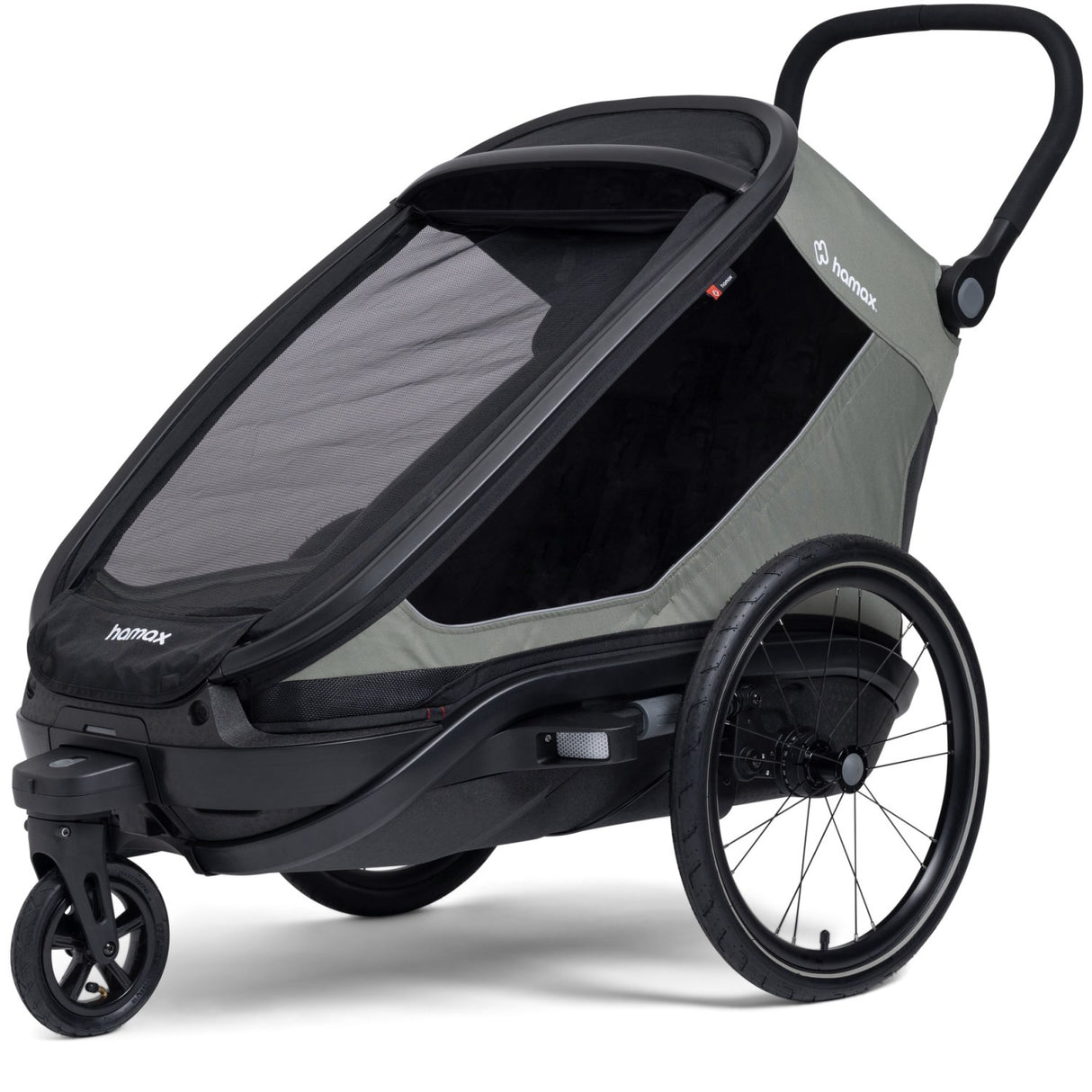 Hamax Green/Black Outback Next Enkelt Bicycle Trailer Enkelt