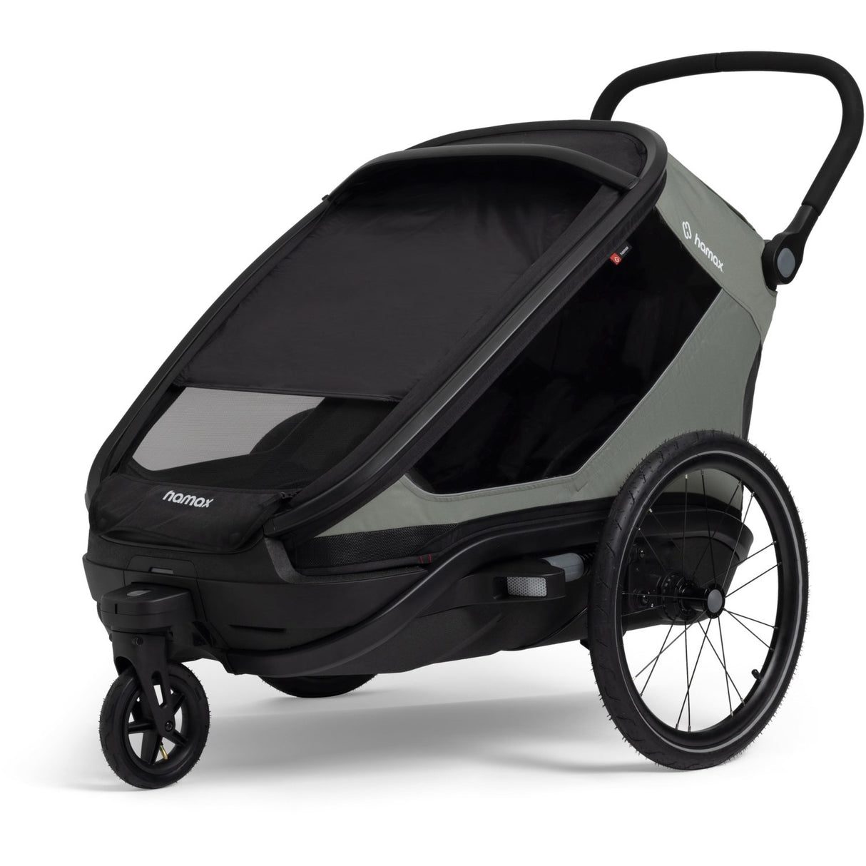 Hamax Green/Black Outback Next Bicycle Trailer Dobbel