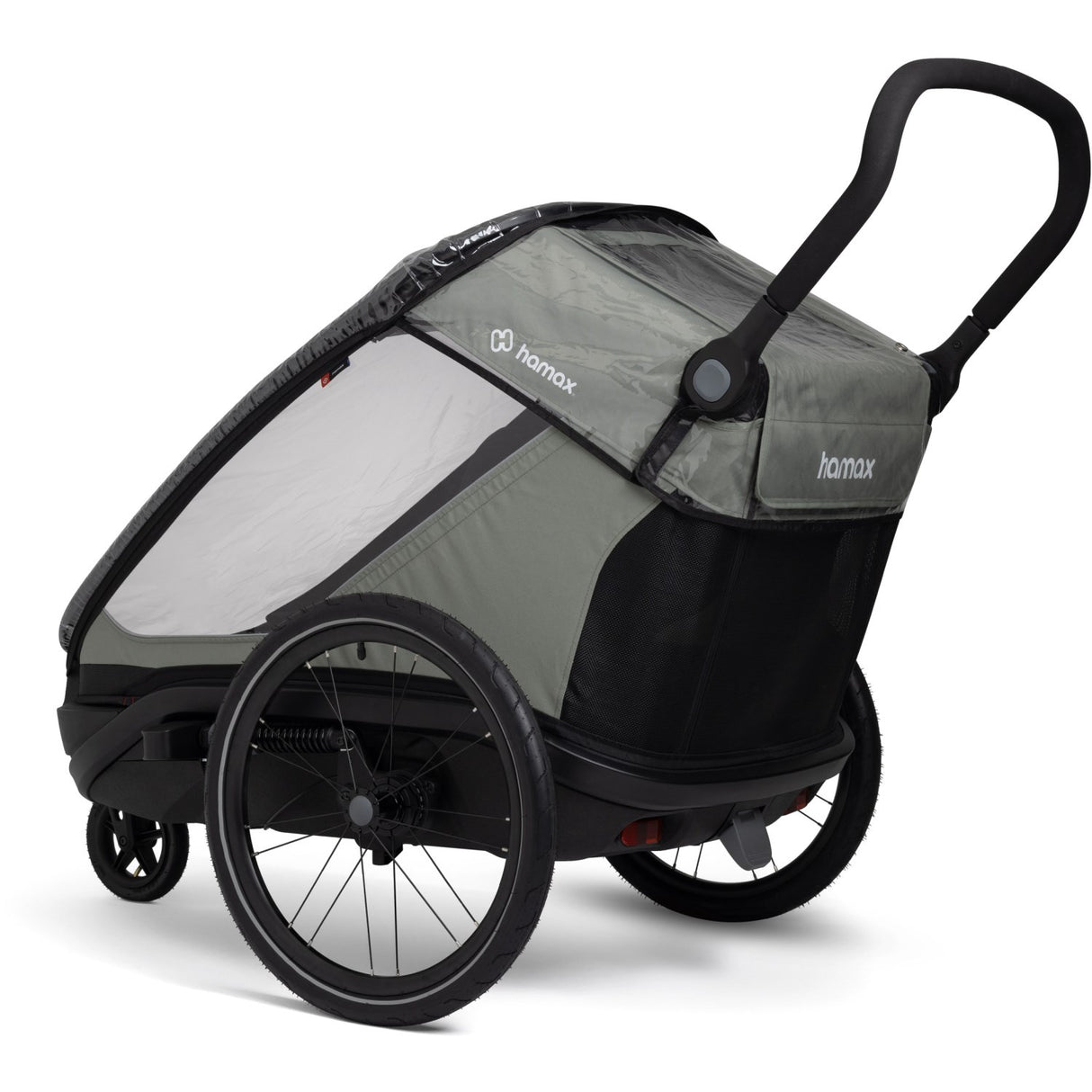 Hamax Green/Black Outback Next Bicycle Trailer Dobbel