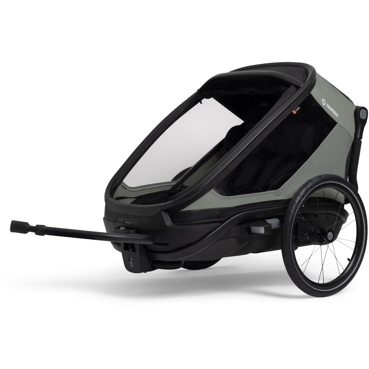 Hamax Green/Black Outback Next Bicycle Trailer Dobbel