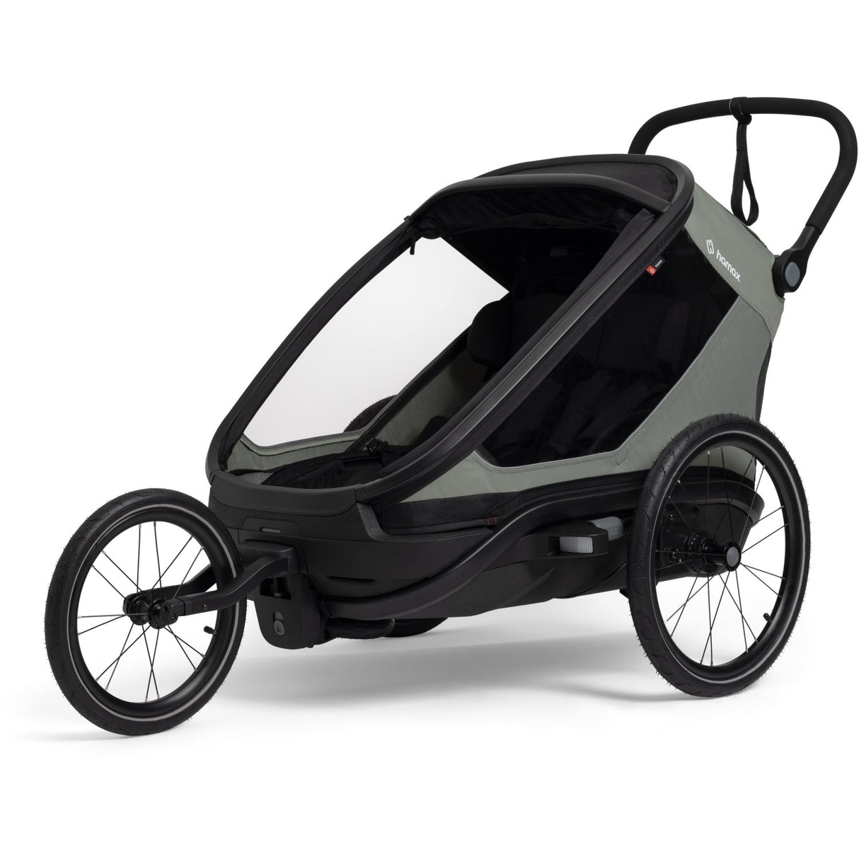 Hamax Green/Black Outback Next Bicycle Trailer Dobbel