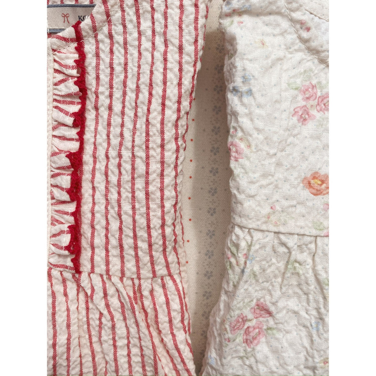 Konges Sløjd Amour Stripe Ellie Frill Romper Gots