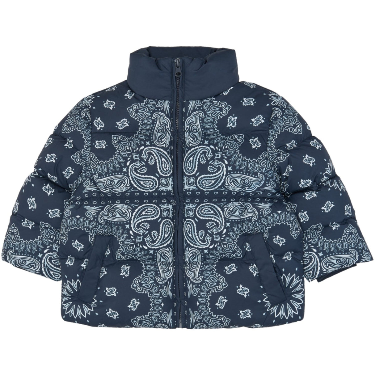 THE NEW Siblings Navy Blazer AOP Tnstulrik Puffer Jakke