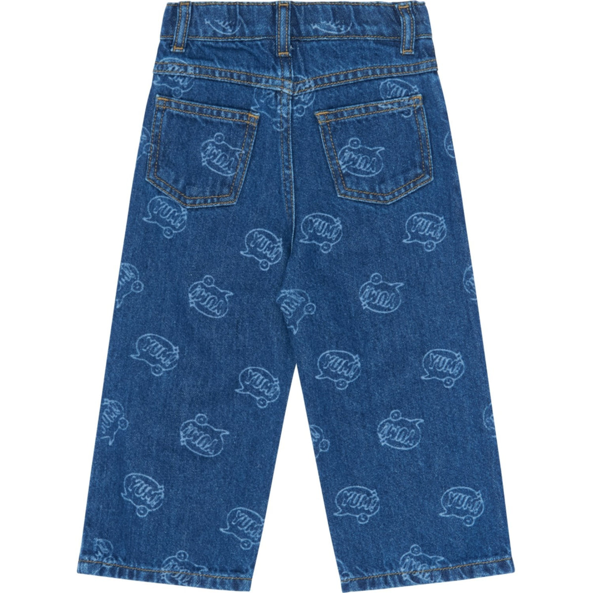 THE NEW Siblings Medium Blue Denim AOP Tnstyale Baggy Fit Jeans