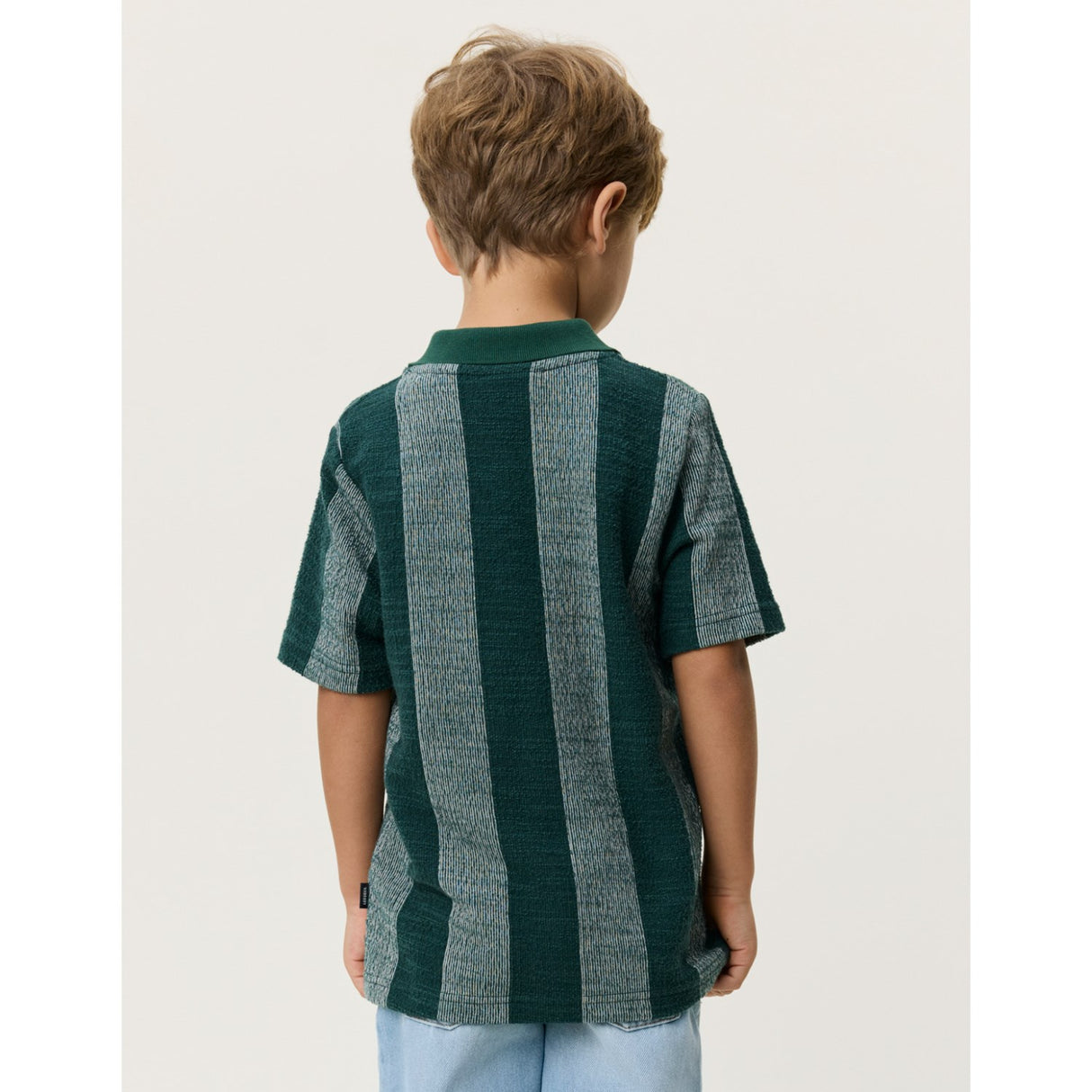 Les Deux Kids Pine Green Jacquard Football Jersey KIDS
