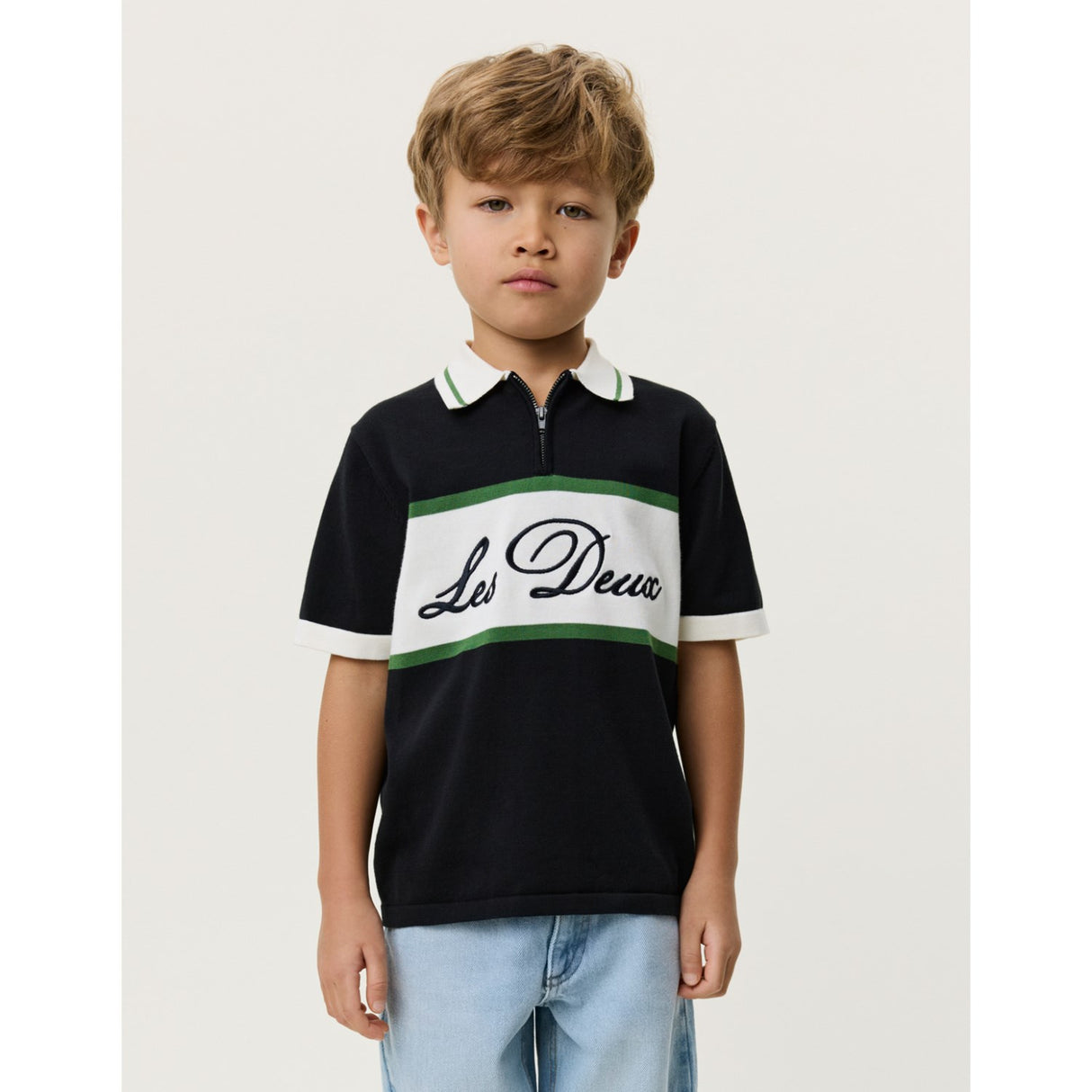 Les Deux Kids Tap Shoe Black Strikket Glidelås Polo KIDS