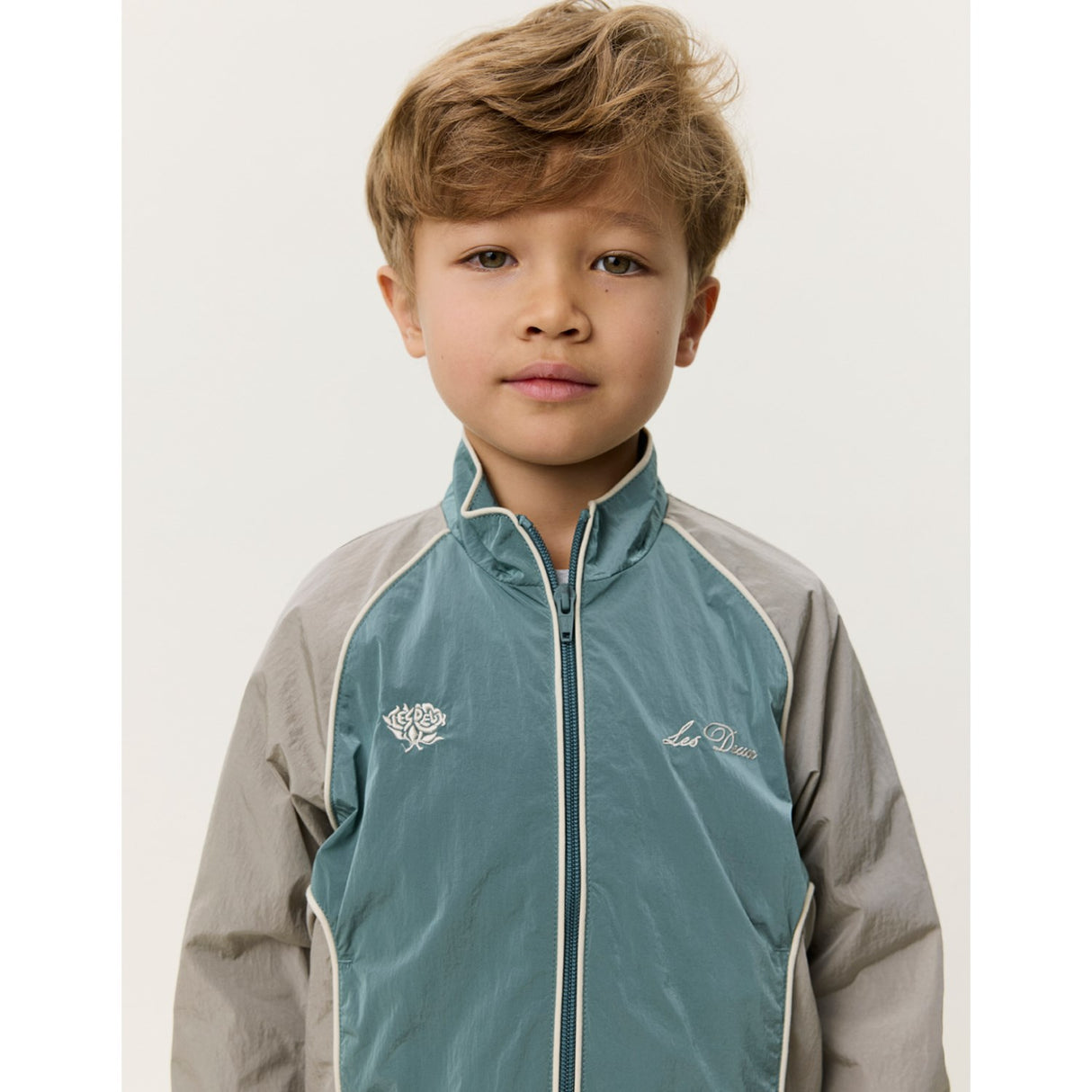 Les Deux Kids Tea Green Shiny Crisp Track Jakke KIDS