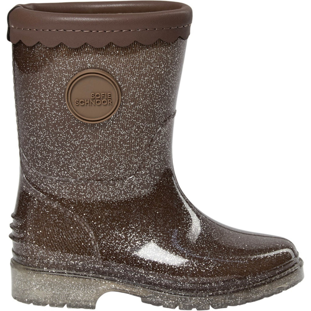 Sofie Schnoor Dark Brown Mellykb Rubber Støvler M/ Liining