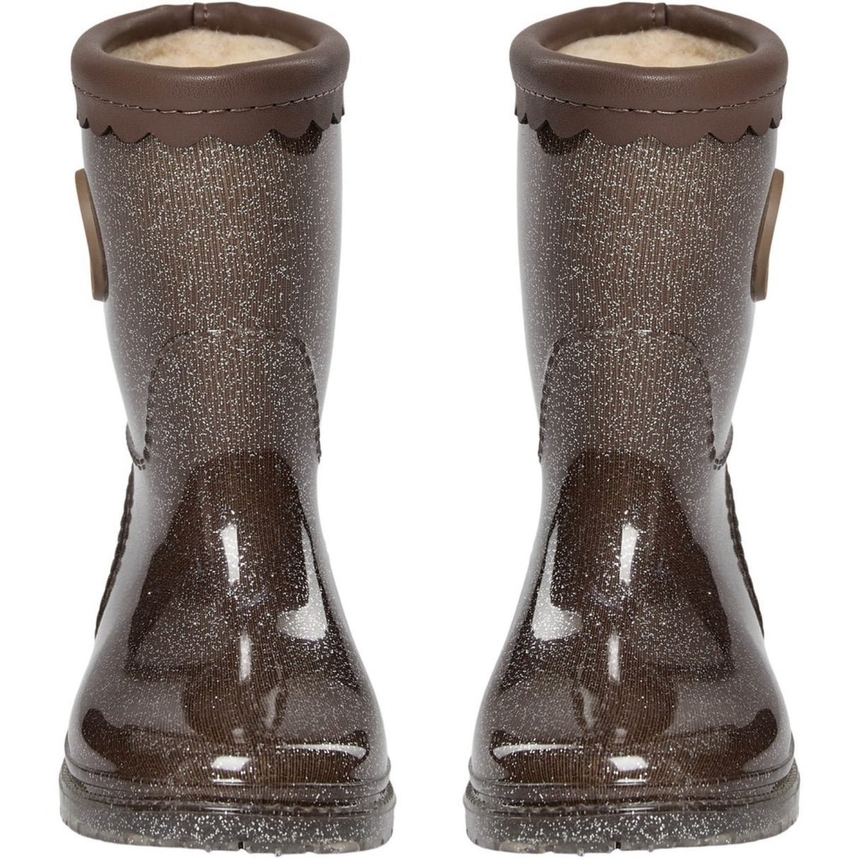 Sofie Schnoor Dark Brown Mellykb Rubber Støvler M/ Liining