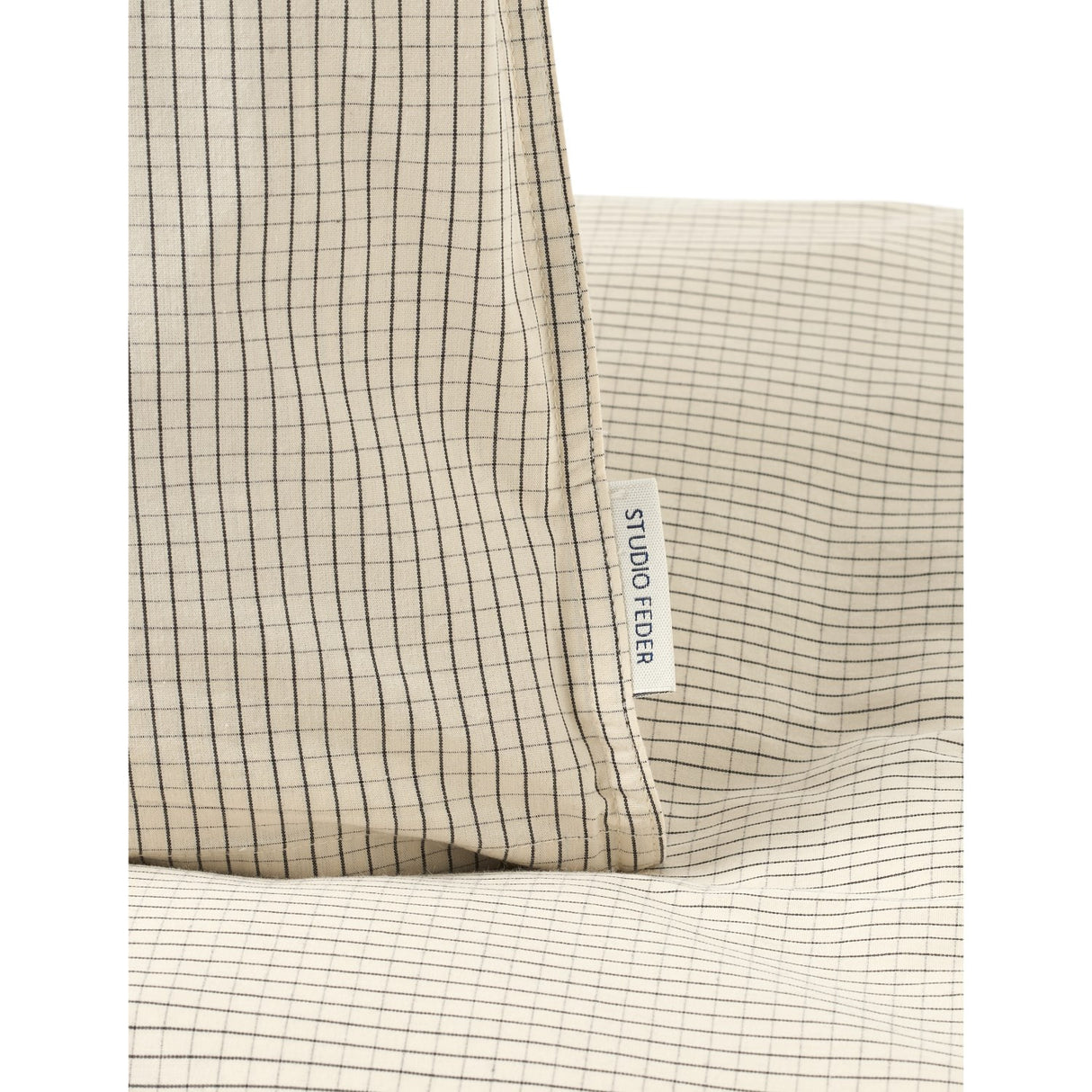 Studio Feder Creme Black Plaid Sengetøy Percale