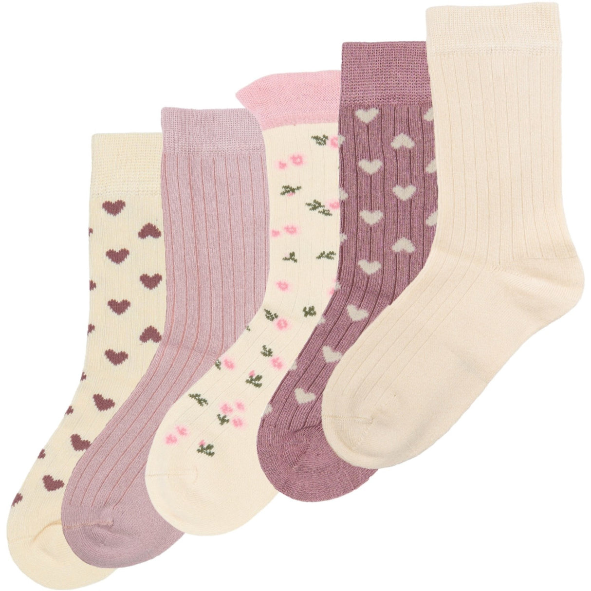 minipop® Pale Pink Mabelle Bambus Strømper 5-Pack