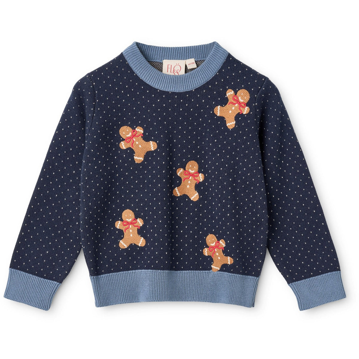 Flöss Navy Gingerbread Holger Sweater