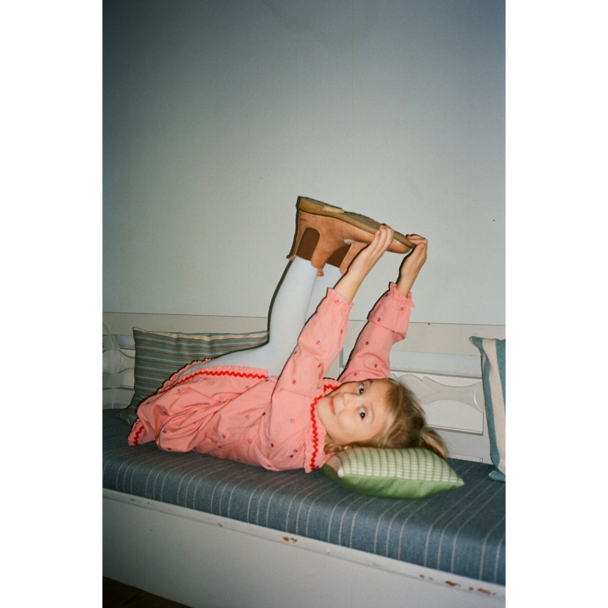 Flöss Pink Rose Gingham Sonja Kjole