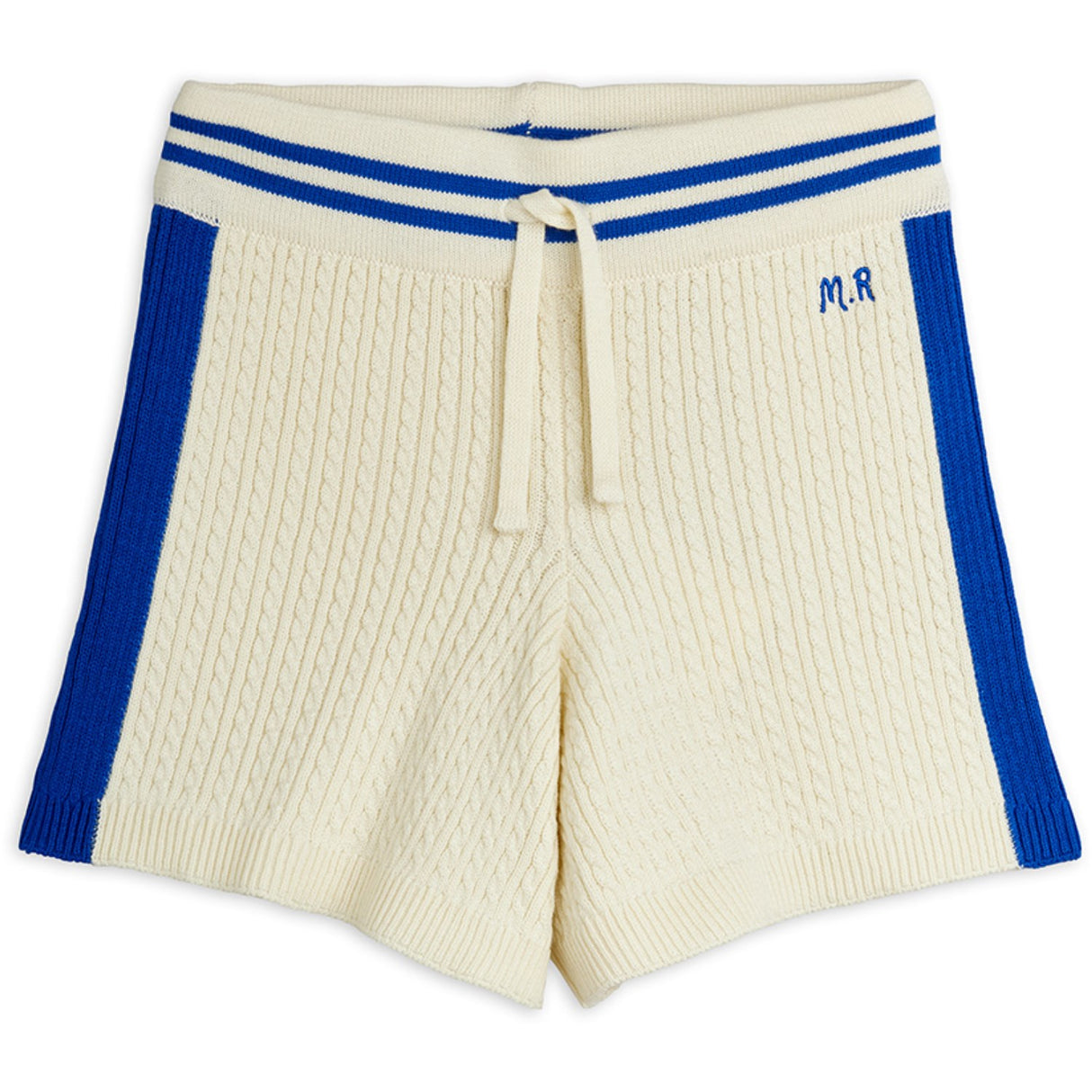 Mini Rodini Off-White Cable Strikk Shorts
