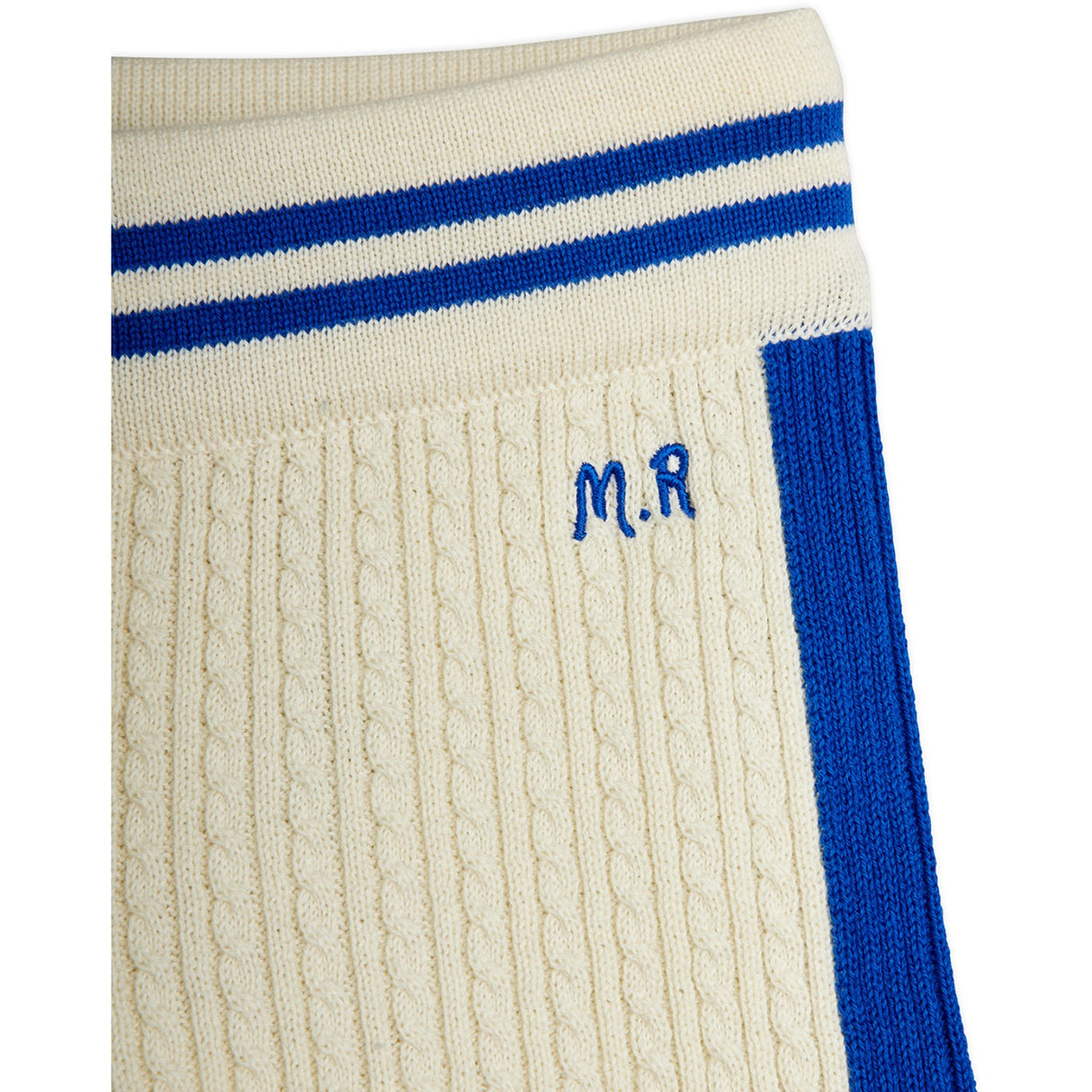 Mini Rodini Off-White Cable Strikk Shorts