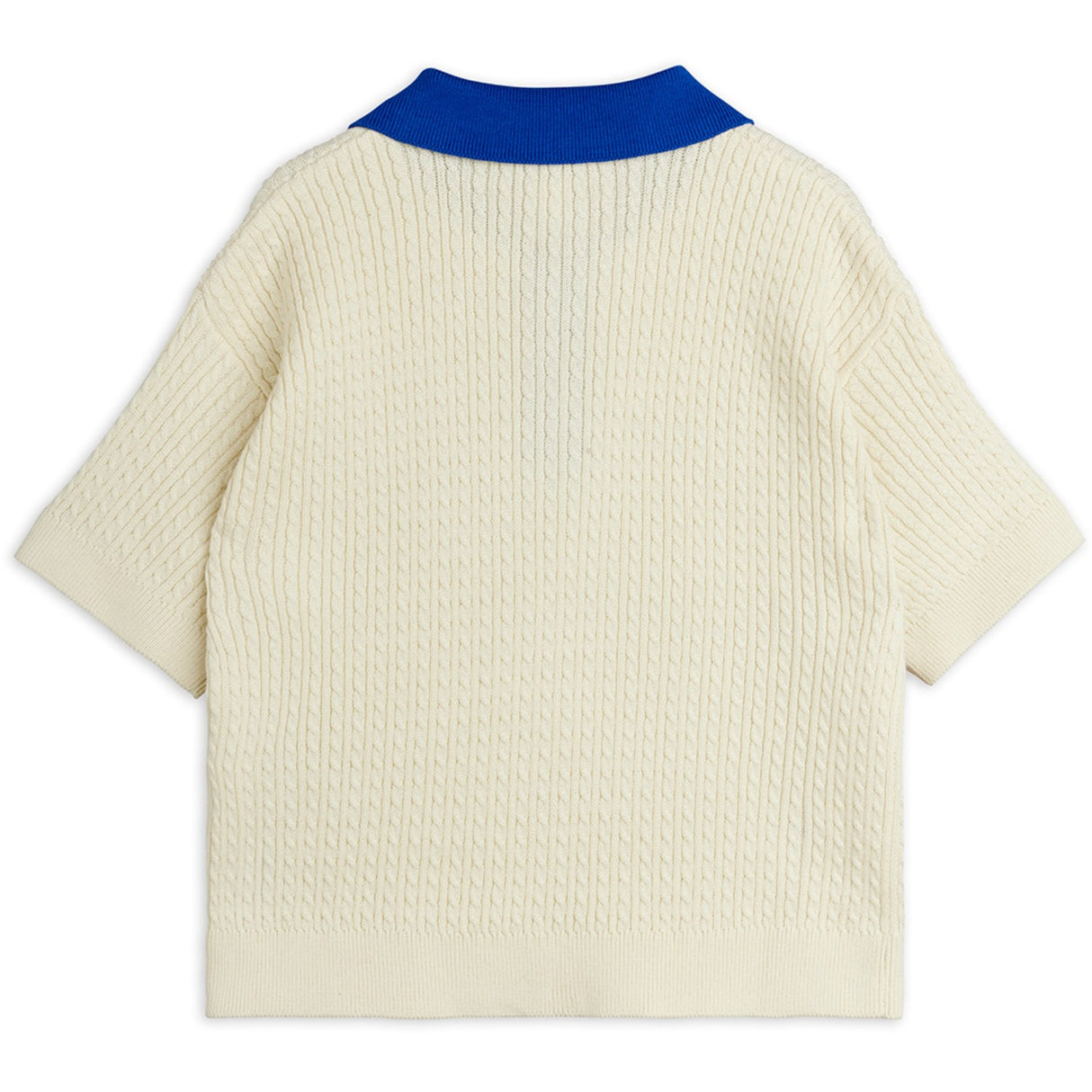 Mini Rodini Off-White Cable Strikk Polo Skjorte