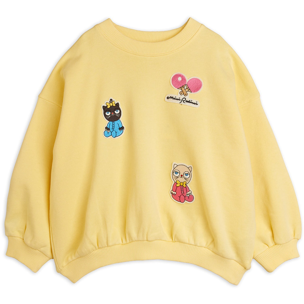 Mini Rodini Yellow Minibabies Patches Collegegenser