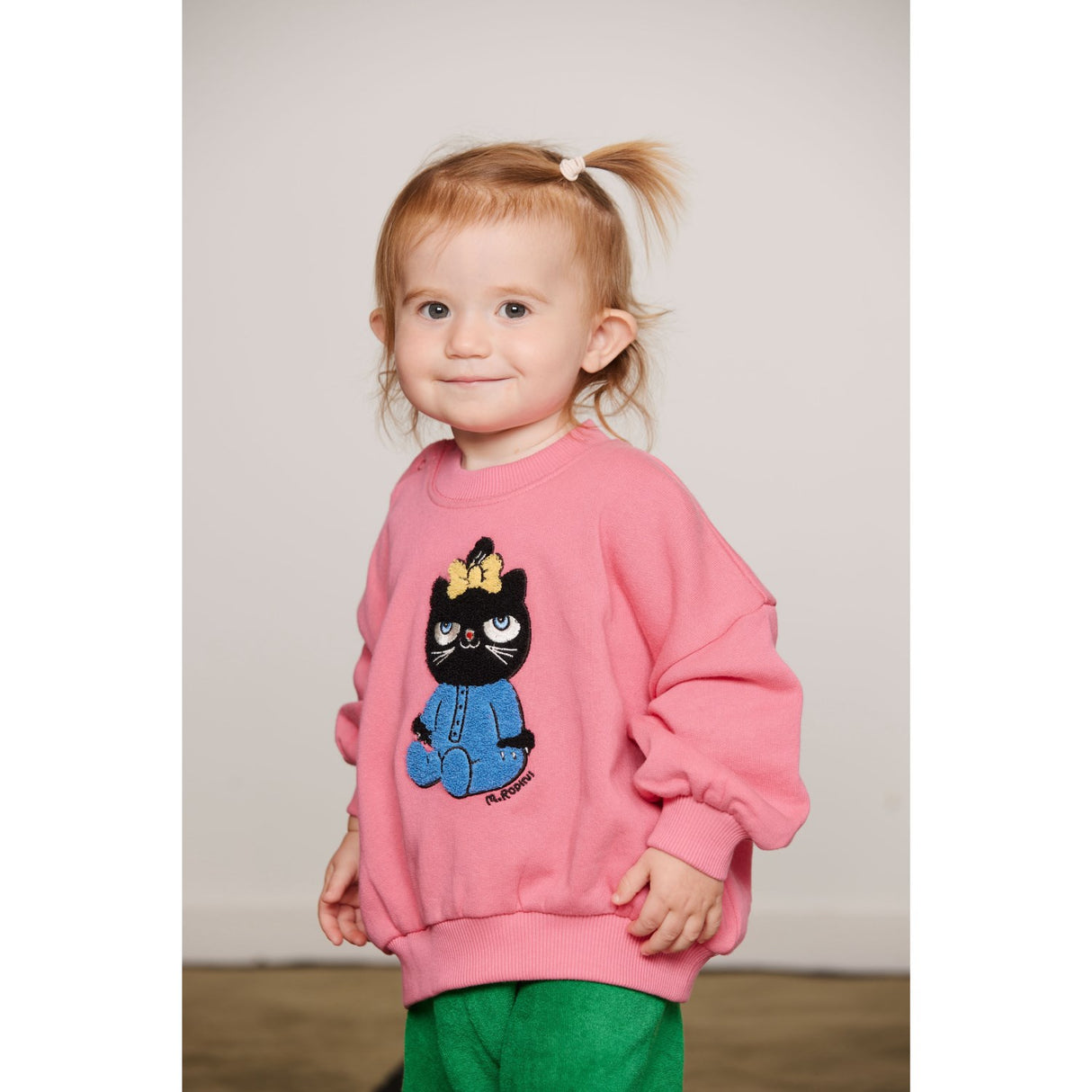Mini Rodini Pink Kat Chenille Collegegenser