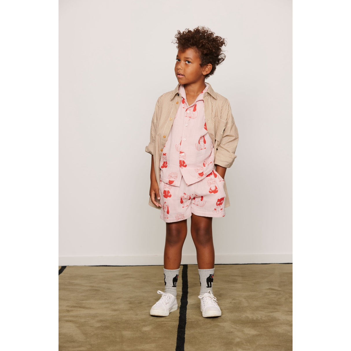 Mini Rodini Brown Poplin Yd Ls Skjorte