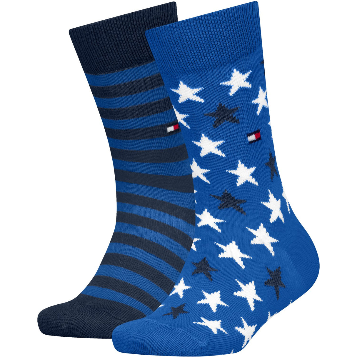 Tommy Hilfiger Bright Blue Kids Strømper 2-Pakning Stars Og Stripes