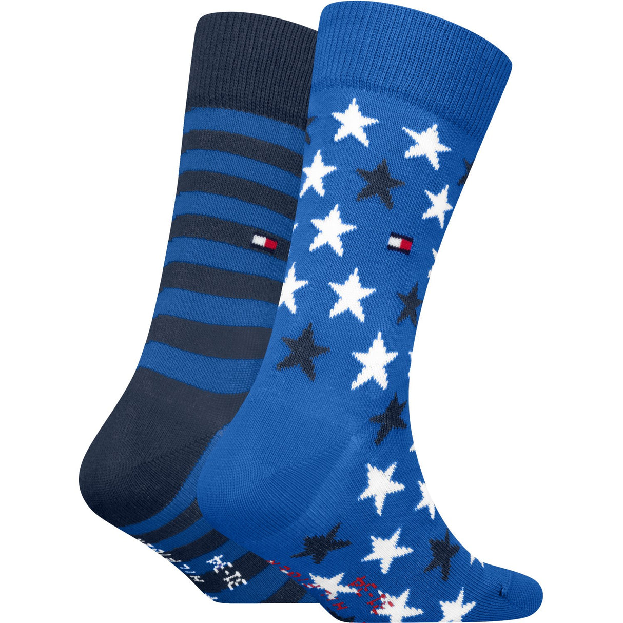 Tommy Hilfiger Bright Blue Kids Strømper 2-Pakning Stars Og Stripes