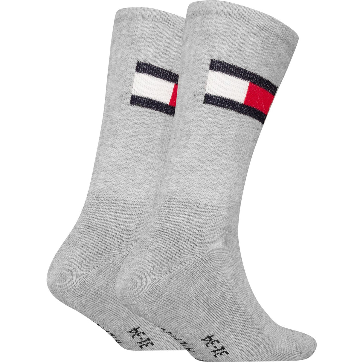 Tommy Hilfiger Grey Melange Kids Strømper 2-Pakning Flag