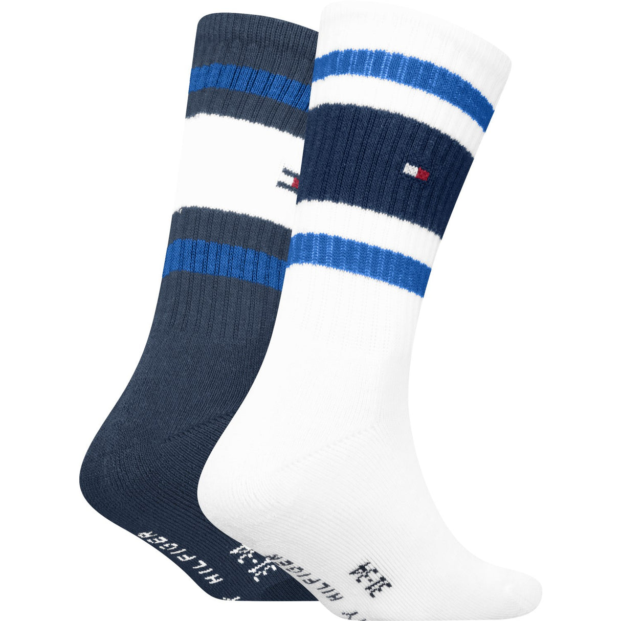 Tommy Hilfiger Bright Blue Kids Strømper 2-Pakning Sport Stripe