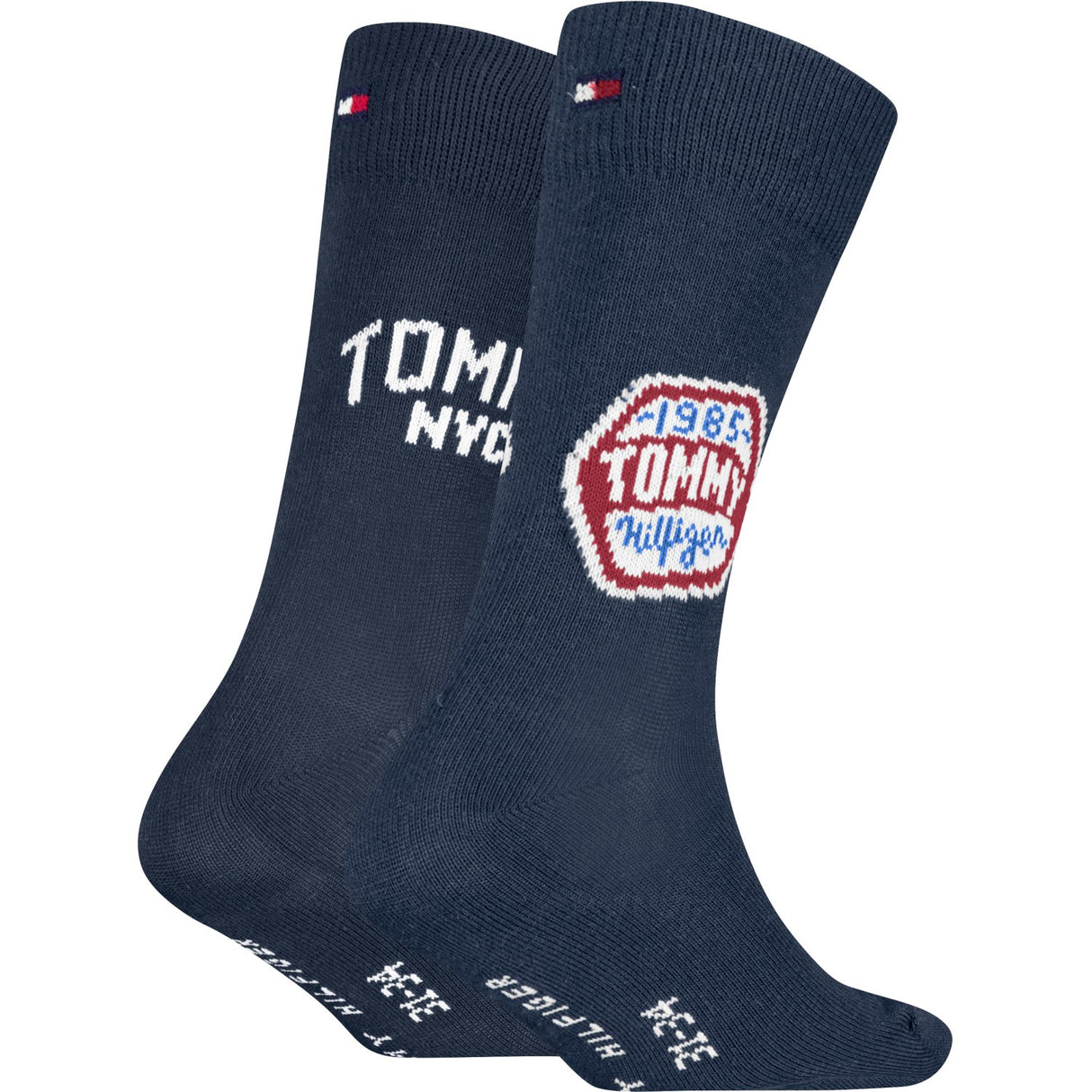 Tommy Hilfiger Navy Kids Strømper 2-Pakning College Patch