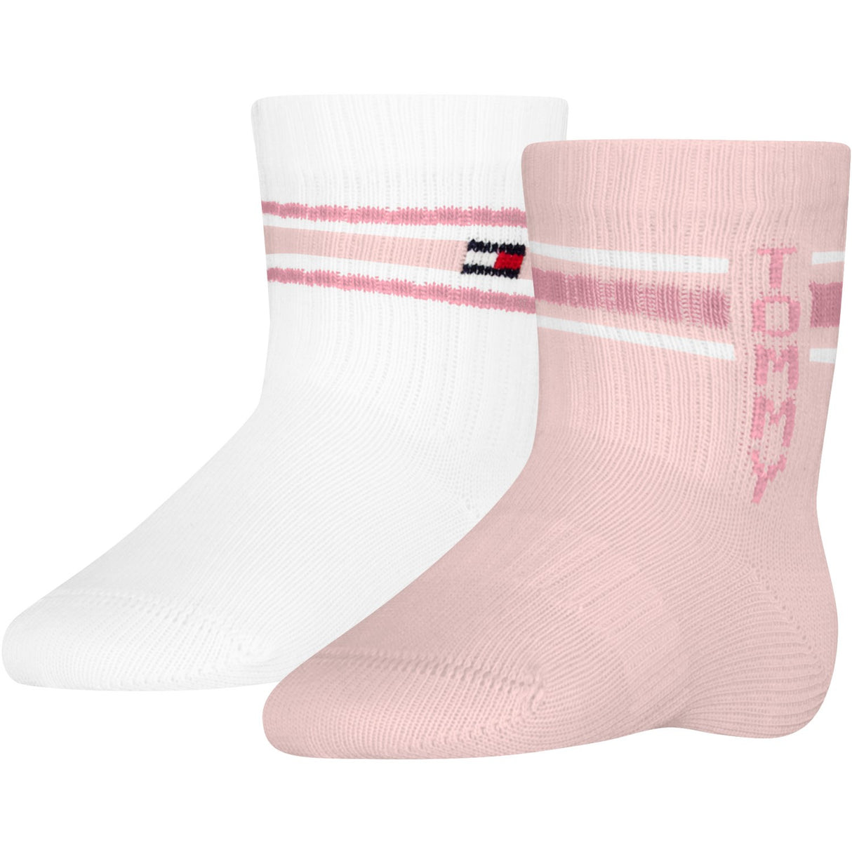 Tommy Hilfiger Light Pink Baby Strømper 2-Pakning Sport