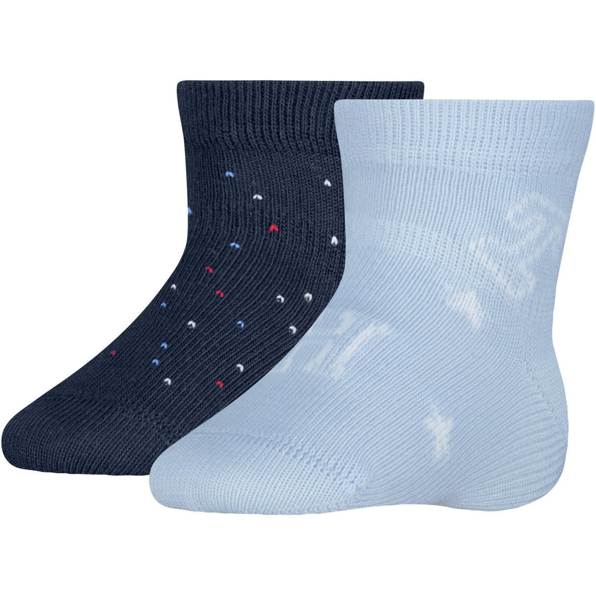 Tommy Hilfiger Light Blue Baby Strømper 2-Pakning Letters