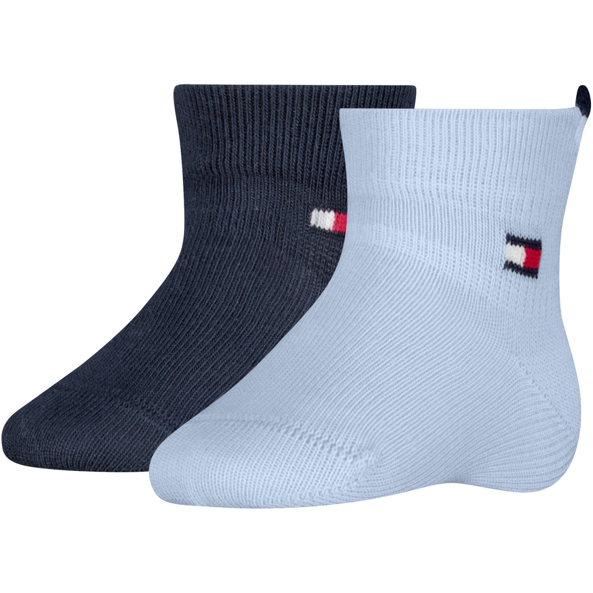 Tommy Hilfiger Light Blue Baby Strømper 2-Pakning Heart