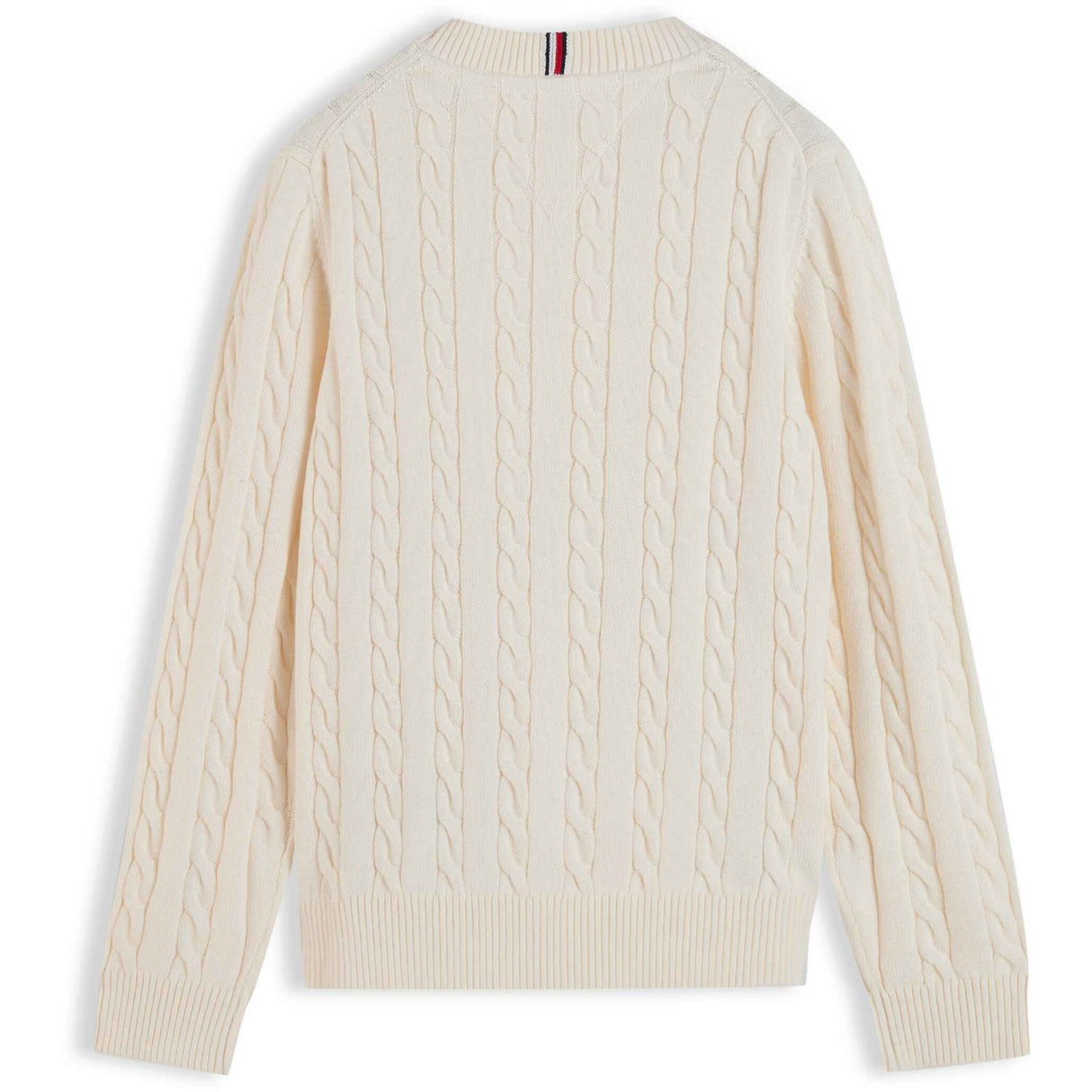 Tommy Hilfiger Ivory Petal Bomull Cable Sweater