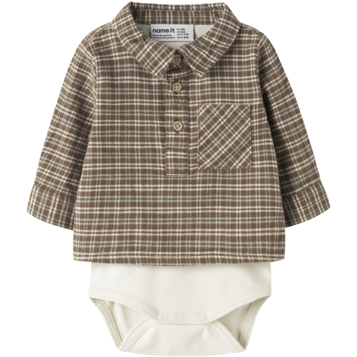 Name It Sepia Nbmrem Ls Skjorte Body