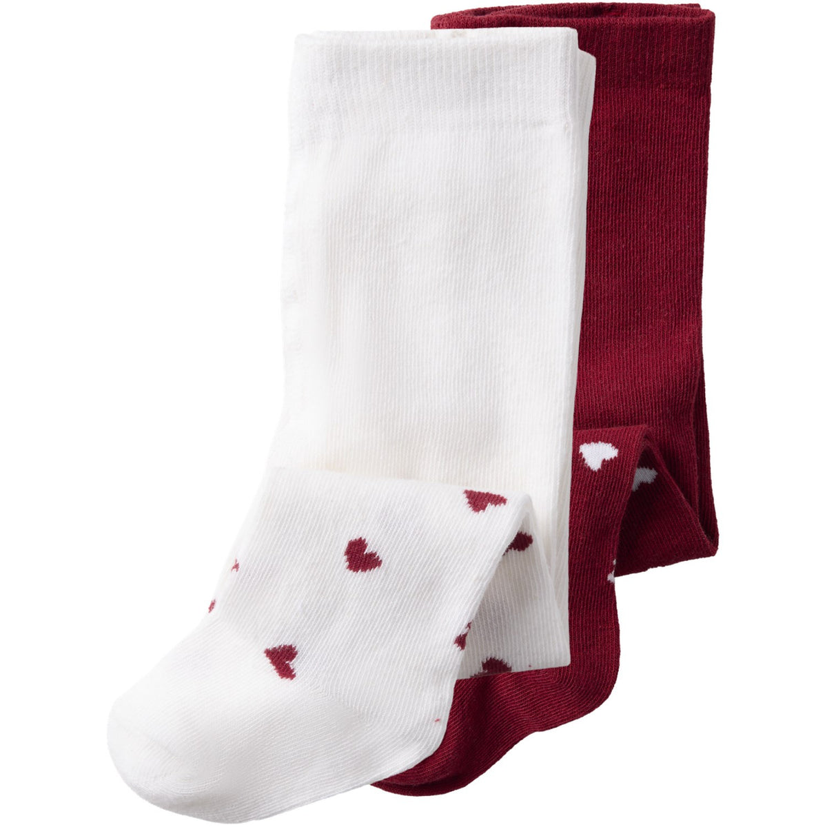 Name It Bright White Red Dhalia Nbfvichristmas 2-Pakning Strømpebukser