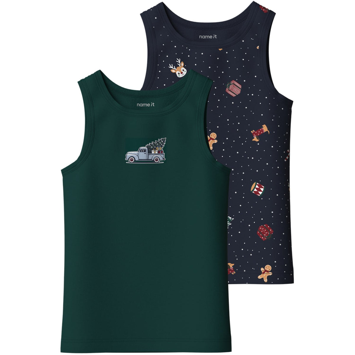 Name It Navy Blazer Nmmvismas 2-Pakning Tank Topp Giftpack