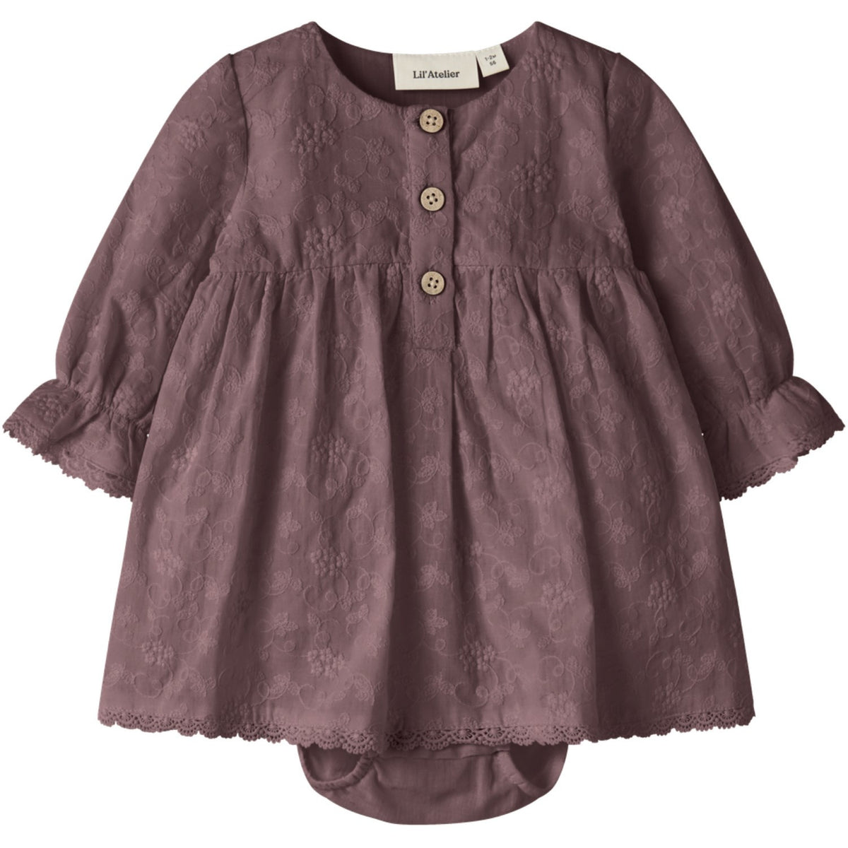 Lil'Atelier Rose Taupe Nbfrenna Ls Loose Body Kjole Lil
