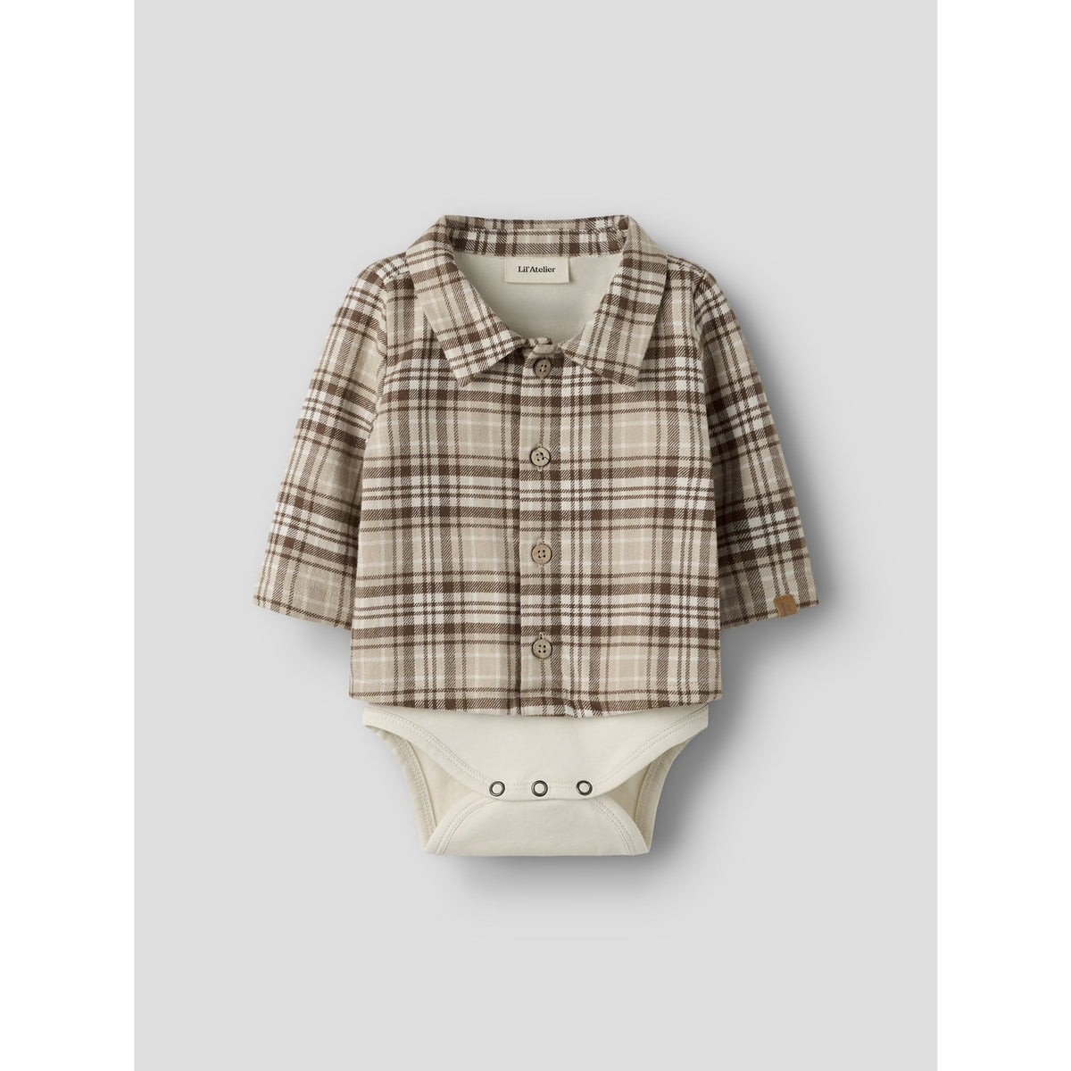Lil'Atelier White Pepper Nbmrenrik Ls Loose Body Skjorte Lil