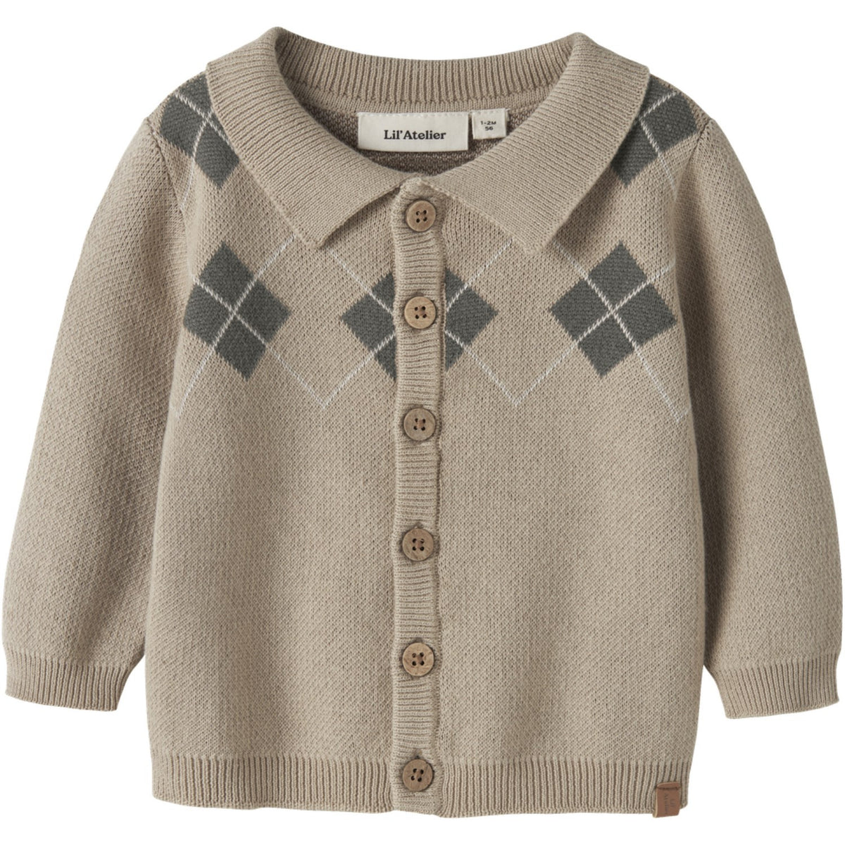 Lil'Atelier White Pepper Mulled Basil Nbmronan Ls Strikk Polo Card Lil