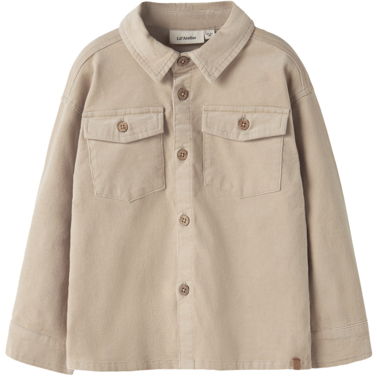 Lil'Atelier White Pepper Nmmsomba San Ls Cord Skjorte 2268-So Lil
