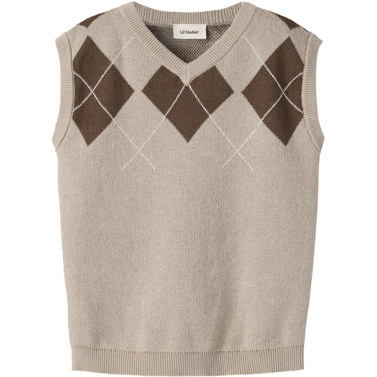 Lil'Atelier White Pepper Nmmronan Strikk Vest Lil